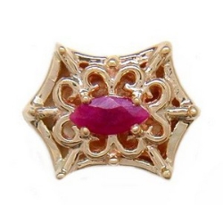 Y386 14K MARQUISE RUBY SLIDE 